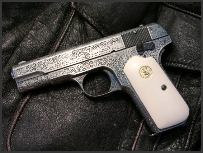 Engraved Colt 1903 Pocket Hammerless Pistol
