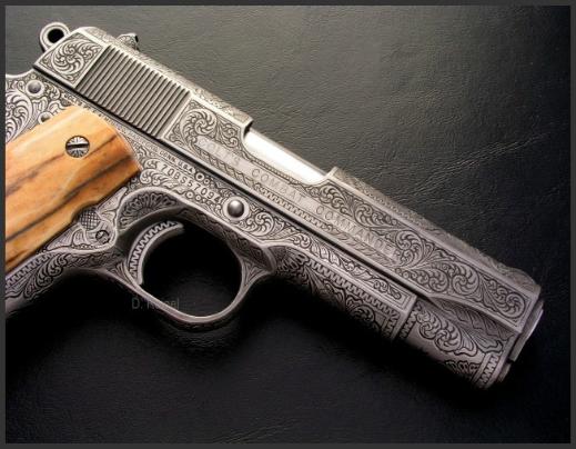 Engraved Colt Commander, Reigel Gun Engraving