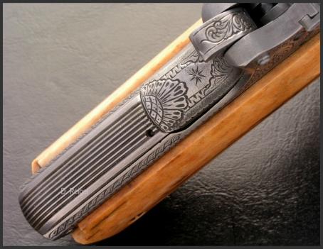 Engraved Combat Commander Colt, Reigel Gun Engraver