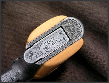 Engraved Colt 380 Government Model