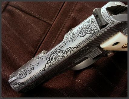Engraved Colt Mark IV Series 80 Mustang 380 Auto