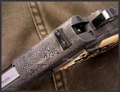 Hand Engraved Colt Mark IV Series 80 Officers ACP
