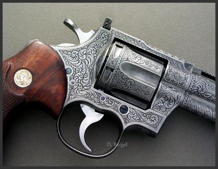 Hand Engraved Colt Python Revolver