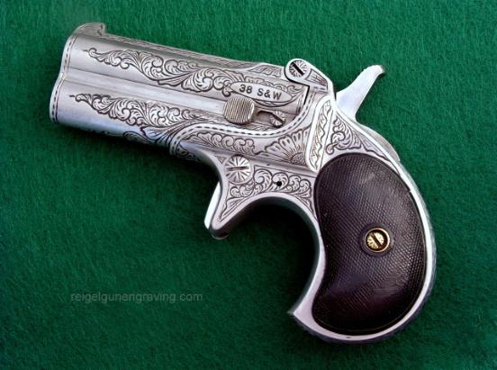Engraved Great Western Derringer, by Dennis Reigel