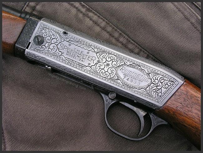 Engraved Remington Speedmaster, by Reigel Gun Engraving