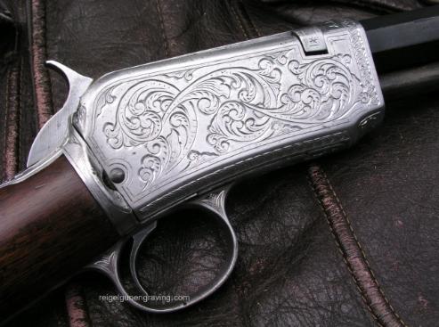 Engraved Winchester Model 1890, reigelgunengraving.com
