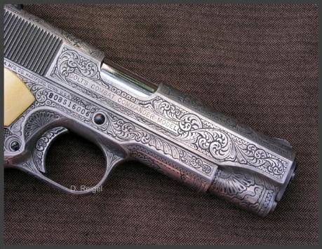 Hand Engraved Colt 1911 Combat Commander