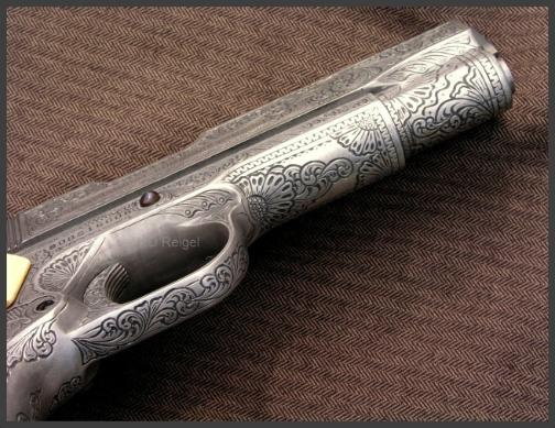 Hand Engraved Colt 1911 Combat Commander .45 ACP