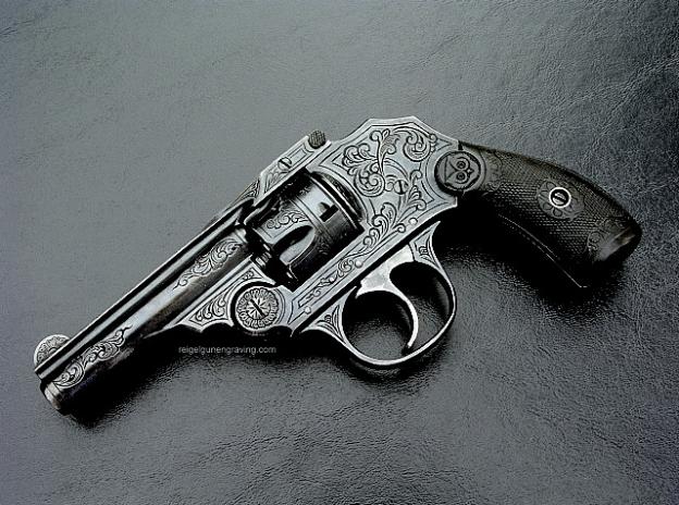Iver Johnson .32 Safety Hammerless Revolver, reigelgunengraving.com