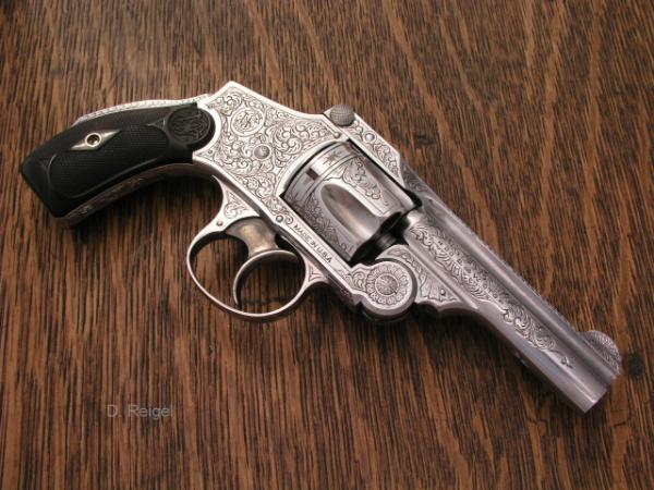Smith and Wesson Safety Hammerless .38 Revolver by reigelgunengraving.com