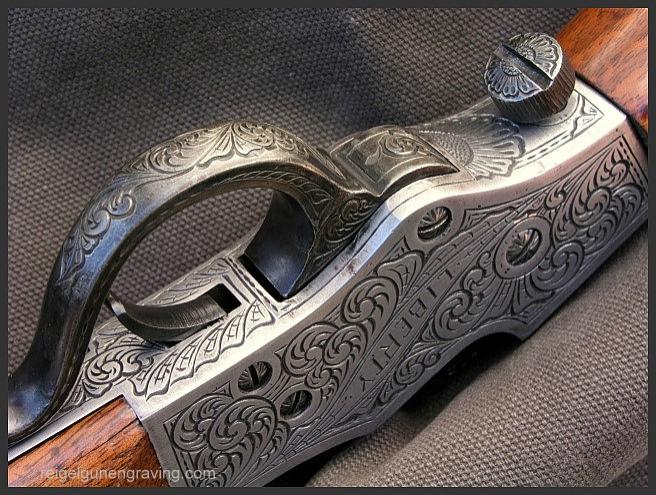 Engraved Stevens Favorite 22, Reigel Gun Engraving