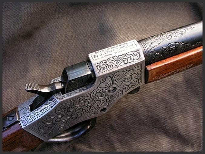 Engraved Steven Favorite, Reigel Gun Engraving
